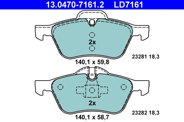 Гальмівні колодки дискові ATE 13047071612 - zapix
