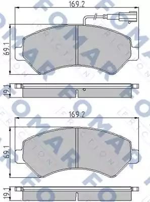 Гальмівні колодки дискові FOMAR FRICTION FO930681 - zapix