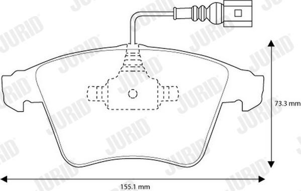 Гальмівні колодки дискові JURID 573160J - zapix