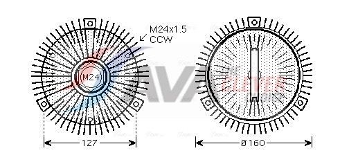 Муфта вентилятора охолодження AVA QUALITY COOLING BWC323 - zapix