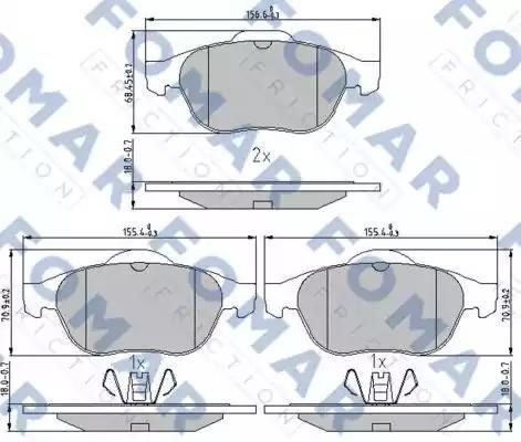 Гальмівні колодки дискові FOMAR FRICTION FO897081 - zapix