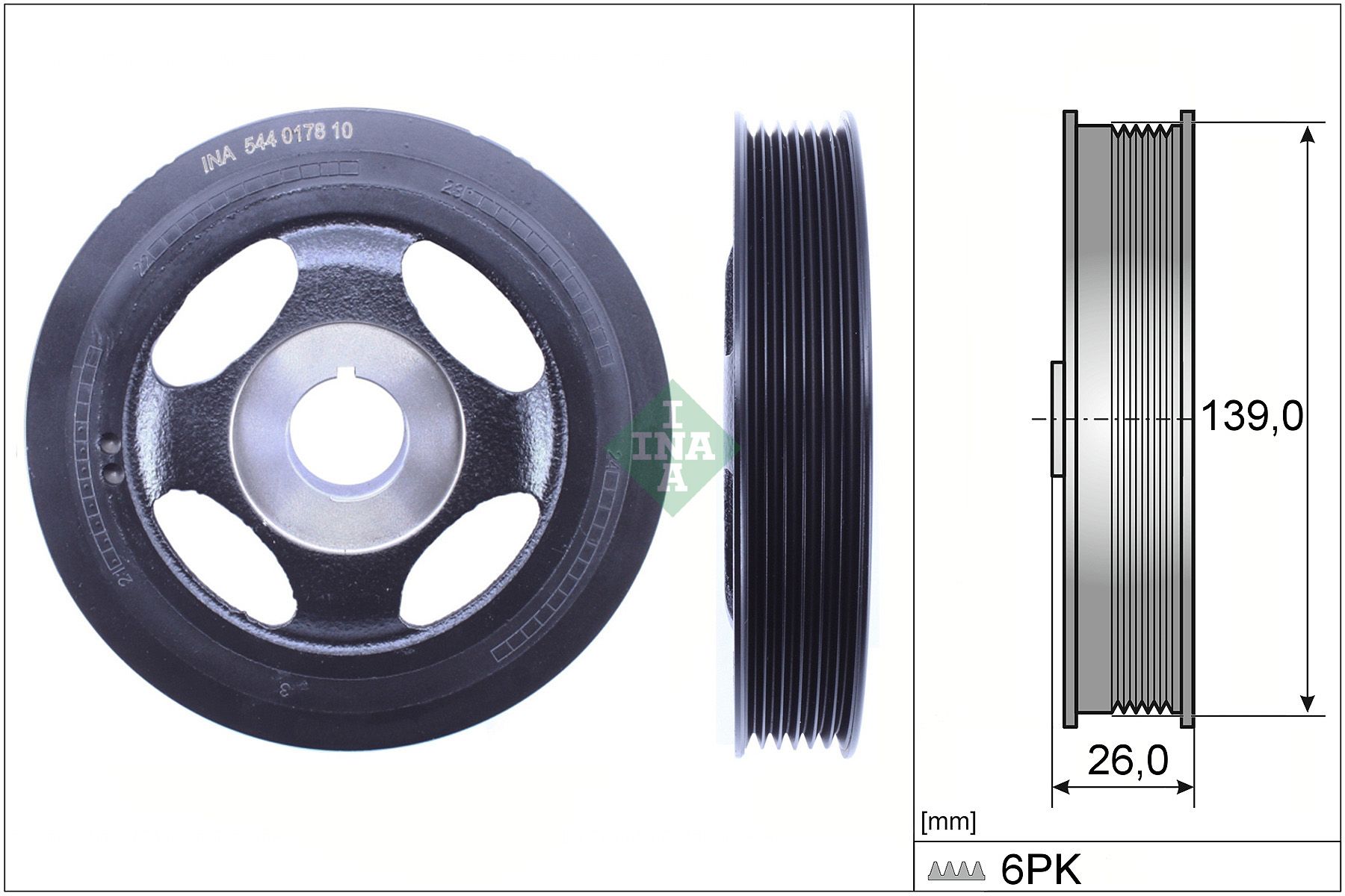 Шків колінвалу SCHAEFFLER INA 544017810 - zapix