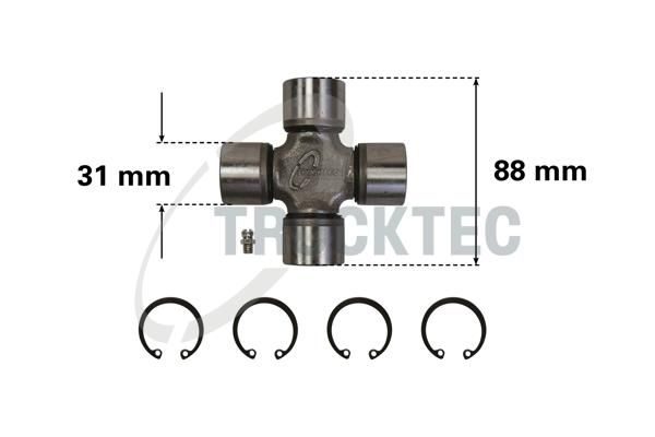 Еластична муфта карданного валу TRUCKTEC AUTOMOTIVE 0234012 - zapix