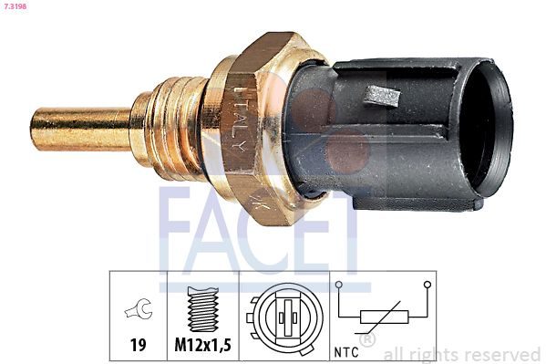Датчик температури моторної оливи FACET 73198 - zapix