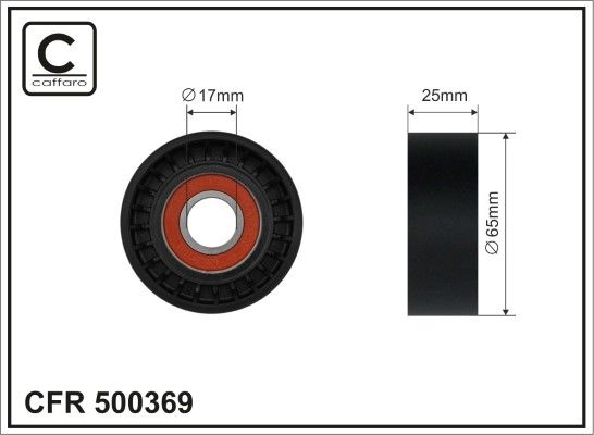 Ролик натяжний ременя приводного CAFFARO 500369 - zapix