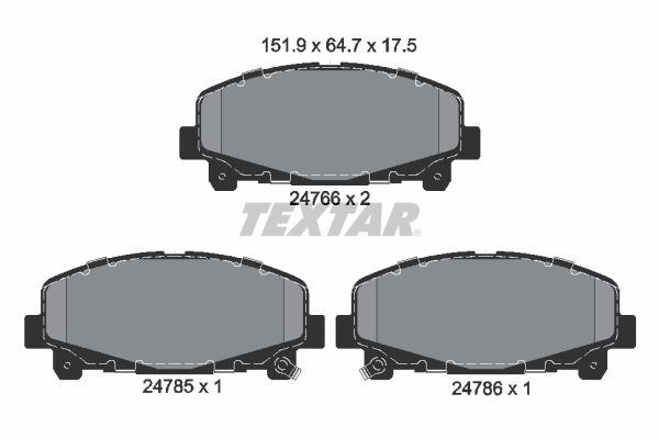 Тормозные колодки дисковые TEXTAR 2476601