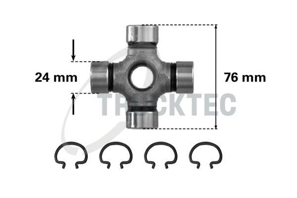 Еластична муфта карданного валу TRUCKTEC AUTOMOTIVE 0234004 - zapix