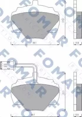 Гальмівні колодки дискові FOMAR FRICTION FO446081 - zapix