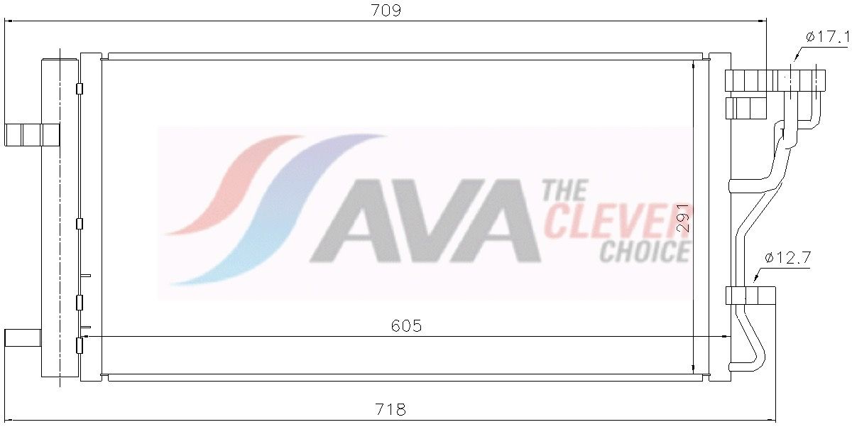 Радіатор кондиціонера AVA QUALITY COOLING HY5611D - zapix