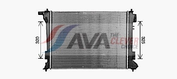 Радіатор охолодження двигуна AVA QUALITY COOLING KA2334 - zapix