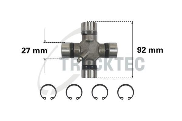 Еластична муфта карданного валу TRUCKTEC AUTOMOTIVE 0234043 - zapix