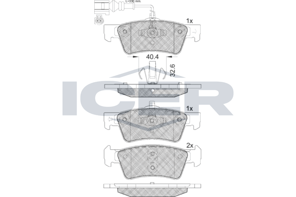 Гальмівні колодки дискові ICER 141816 - zapix