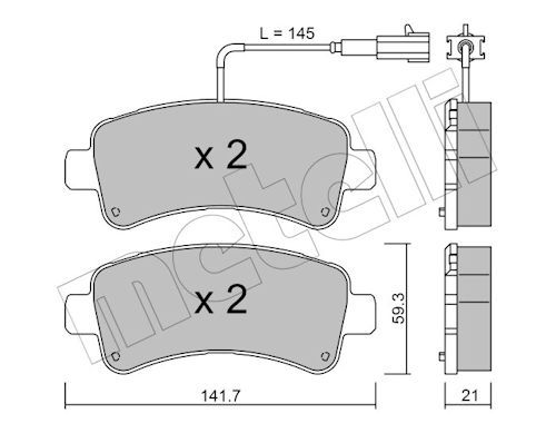 Гальмівні колодки дискові METELLI 2210330 - zapix