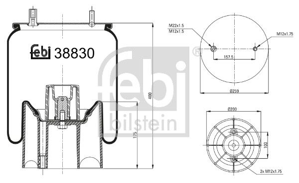 Пневматична підвіска FEBI BILSTEIN 38830 - zapix