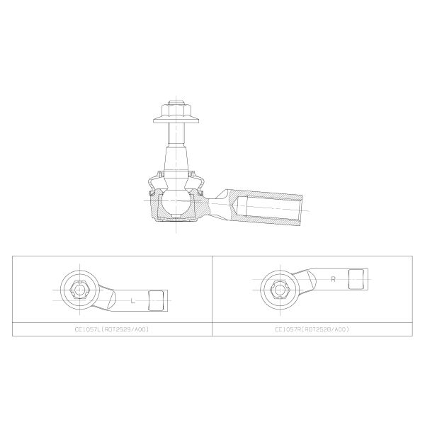 Наконечник кермової тяги CTR CE1057R - zapix