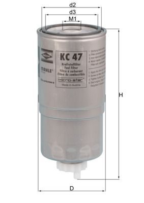 Паливний фільтр MAHLE KC47 - zapix