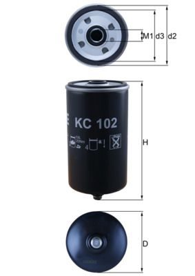 Паливний фільтр MAHLE KC102 - zapix