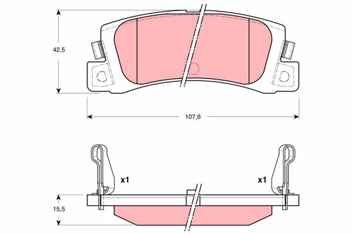 Гальмівні колодки дискові TRW GDB3329 - zapix
