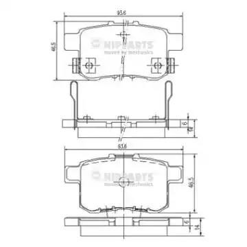 Гальмівні колодки дискові NIPPARTS N3614020 - zapix