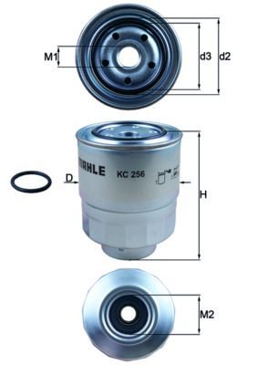 Паливний фільтр MAHLE KC256D - zapix