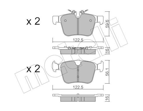 Гальмівні колодки дискові METELLI 2211220 - zapix