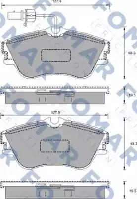 Гальмівні колодки дискові FOMAR FRICTION FO904181 - zapix