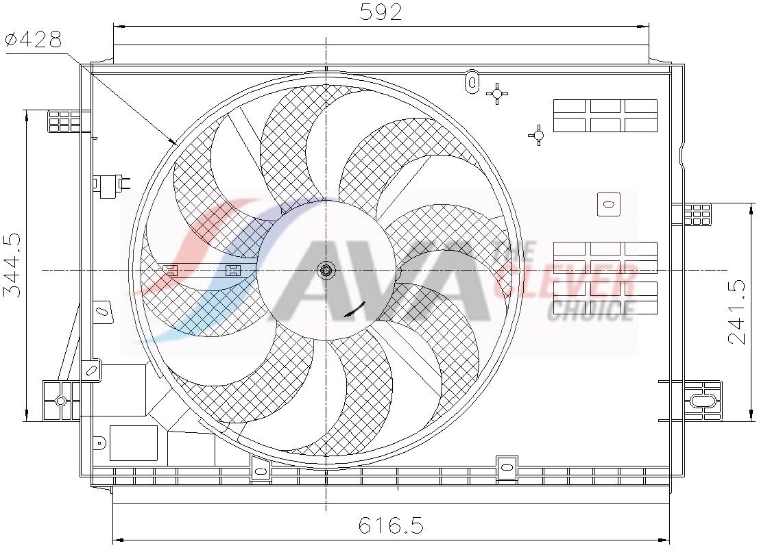 Вентилятор системи охолодження AVA QUALITY COOLING PE7441 - zapix