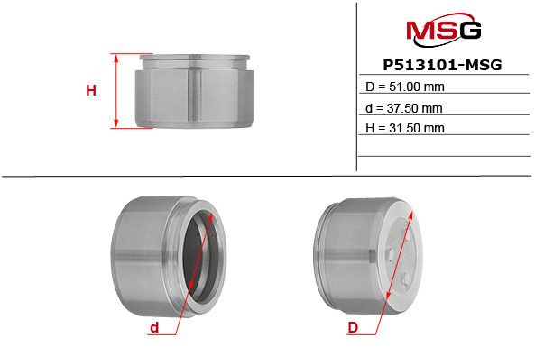 Поршень гальмівного супорта P513101MSG - zapix