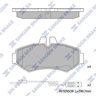 Гальмівні колодки дискові HI-Q SP1278 - zapix