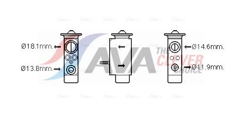 Клапан ТРВ (терморегулюючий клапан) AVA QUALITY COOLING FD1492 - zapix