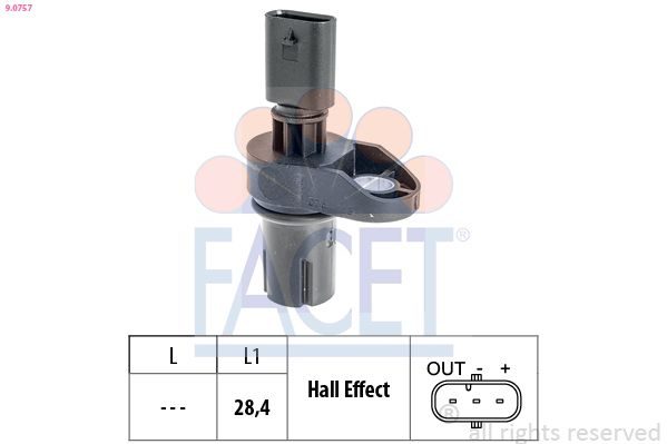 Датчик положення розподільного вала FACET 90757 - zapix