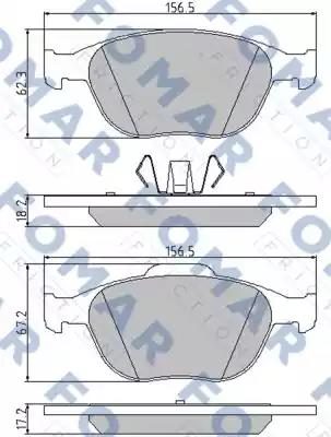 Гальмівні колодки дискові FOMAR FRICTION FO907781 - zapix