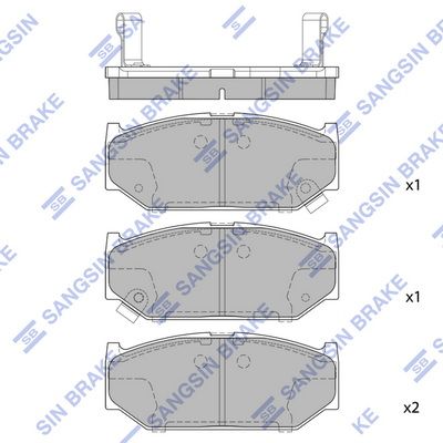 Гальмівні колодки дискові HI-Q SP2086 - zapix