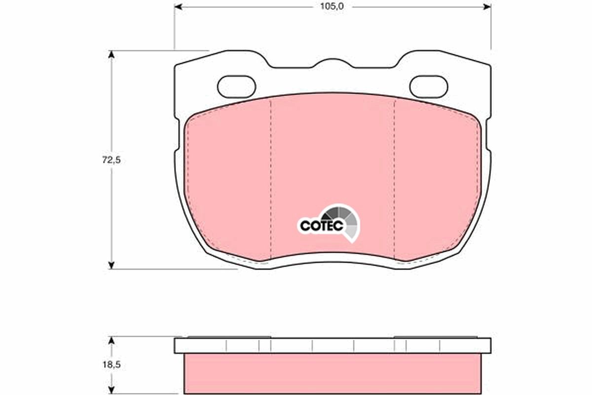 Гальмівні колодки дискові TRW GDB394 - zapix