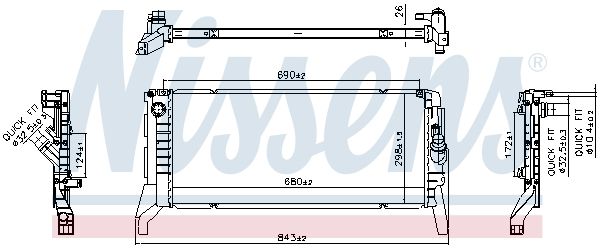 Радіатор охолодження двигуна NISSENS 606789 - zapix