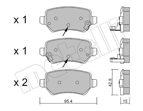Гальмівні колодки дискові METELLI 2205422 - zapix