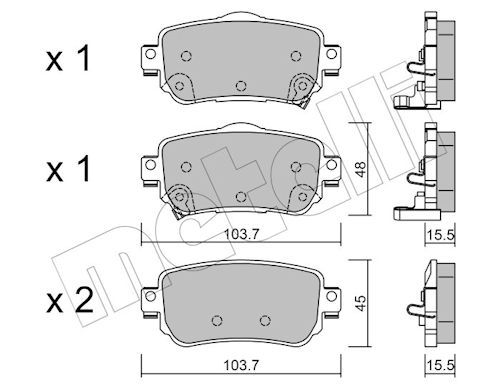 Гальмівні колодки дискові METELLI 2210110 - zapix