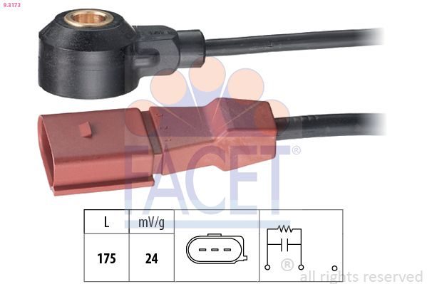 Датчик детонації FACET 93173 - zapix