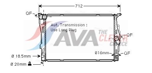 Радіатор охолодження двигуна AVA QUALITY COOLING BWA2303 - zapix