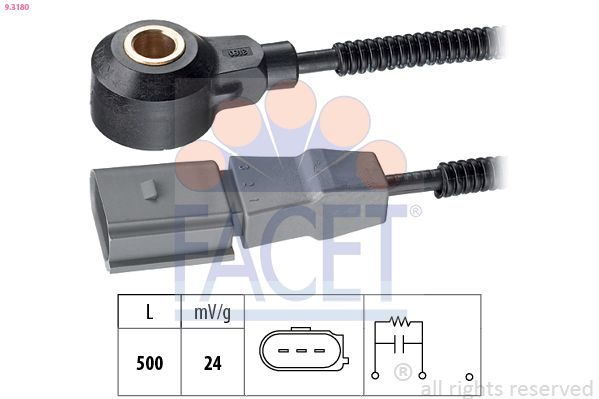 Датчик детонації FACET 93180 - zapix