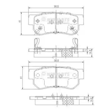 Тормозные колодки дисковые NIPPARTS J3610509
