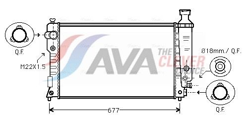 Радіатор охолодження двигуна AVA QUALITY COOLING PEA2125 - zapix