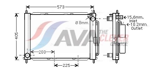 Радіатор охолодження двигуна AVA QUALITY COOLING RTM499 - zapix