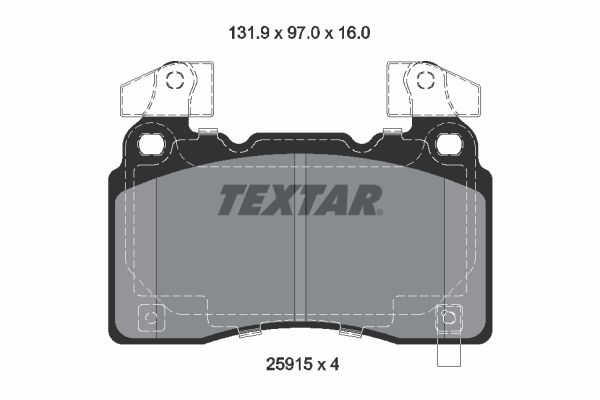 Гальмівні колодки дискові TEXTAR 2591503 - zapix