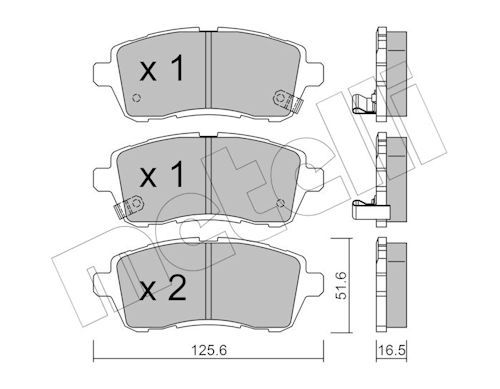 Гальмівні колодки дискові METELLI 2207931 - zapix