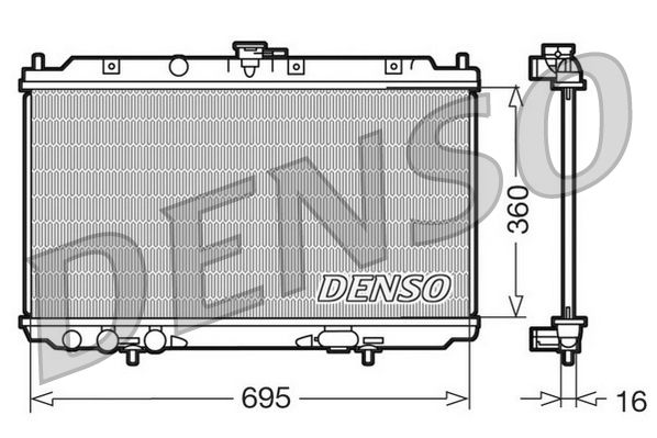 Радіатор охолодження двигуна DENSO DRM46012 - zapix