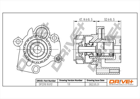 Помпа системи охолодження DR!VE+ DP231010012 - zapix