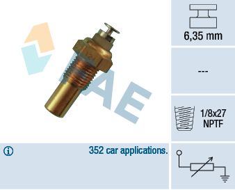 Датчик температури охолоджуючої рідини FAE 32230 - zapix
