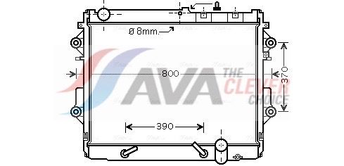 Радіатор охолодження двигуна AVA QUALITY COOLING TO2490 - zapix