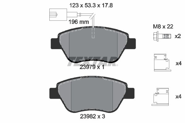 Гальмівні колодки дискові TEXTAR 2397903 - zapix